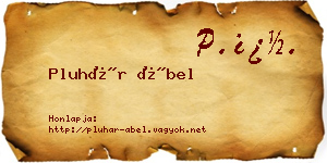 Pluhár Ábel névjegykártya